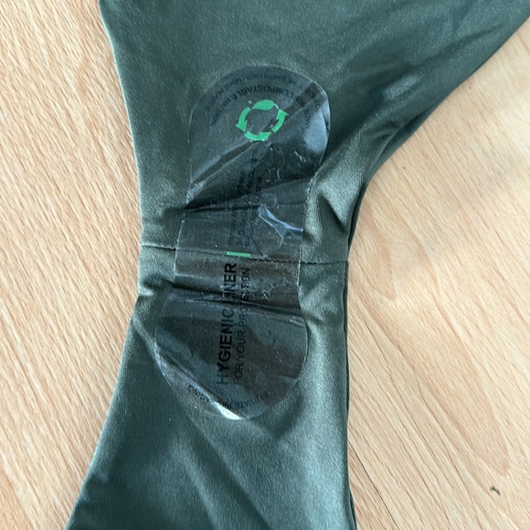 NWT Londre ruched drawstring bikini bottoms deep forest large - Picture 4 of 5